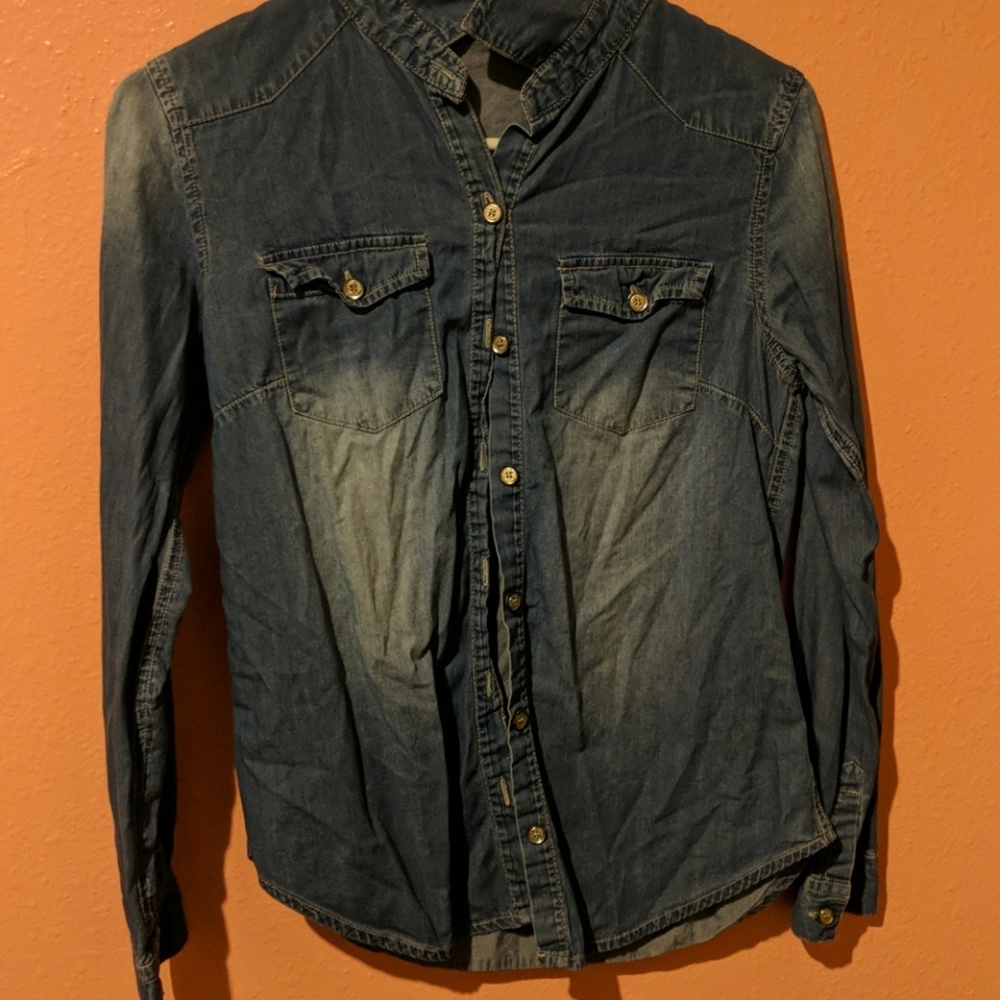 Blue jean button up